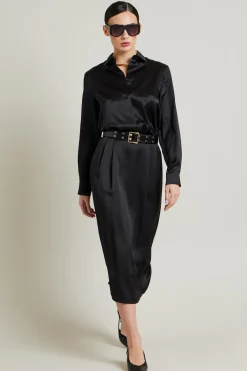 Camicia in seta - Nero