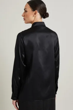 Camicia in seta - Nero