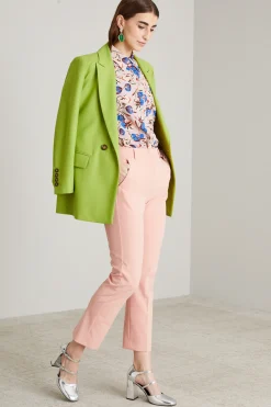 Camicia in twill a fantasia - Rosa Blu