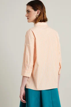 Camicia morbida in popeline - Pesca