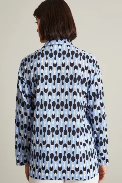 Camicia a fantasia - Blu Bianco