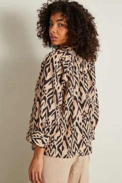 Camicia a fantasia - Nero Beige