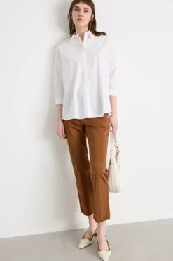 Camicia ampia con stampa - Bianco