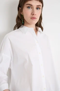Camicia ampia con stampa - Bianco