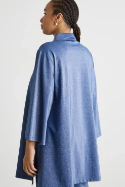 Camicia ampia in jersey - Blu