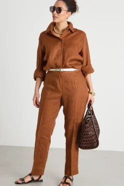 Camicia ampia - Marrone