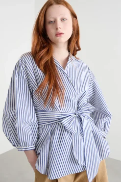 Camicia a portafoglio - Blu Bianco