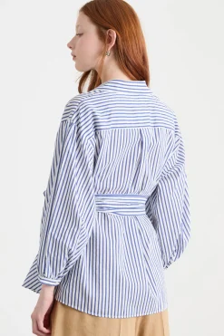 Camicia a portafoglio - Blu Bianco