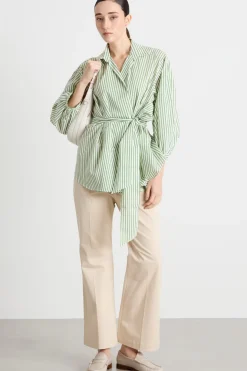 Camicia a portafoglio - Verde Bianco