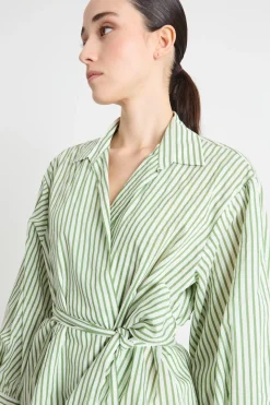 Camicia a portafoglio - Verde Bianco