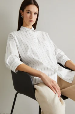Camicia a righe - Bianco