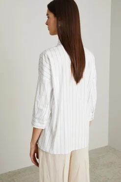 Camicia a righe - Bianco