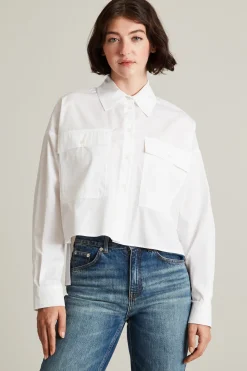 Camicia boxy asimmetrica - Bianco