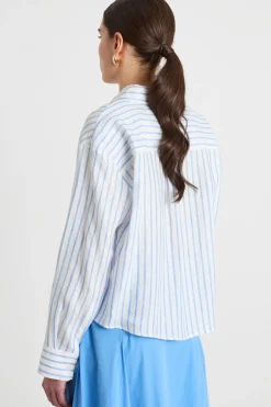 Camicia boxy - Azzurro Bianco