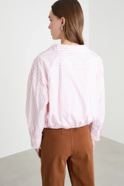 Camicia boxy - Bianco Rosa