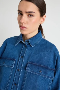Camicia boxy - Blu