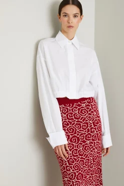 Camicia boxy con coulisse - Bianco