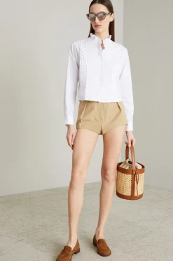 Camicia boxy con ricami - Bainco