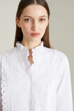 Camicia boxy con ricami - Bainco