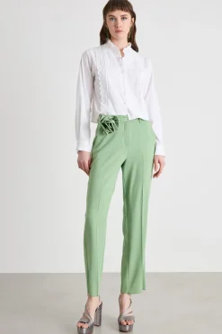 Camicia boxy con ricami - Bianco
