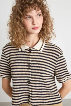 Camicia boxy in jersey - Marrone Beige