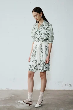 Camicia boxy - Verde Bianco