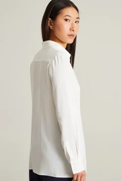 Camicia con accessorio a fiore - Bianco