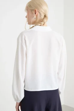 Camicia con arricciature - Bianco