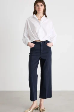 Camicia con fondo arricciato - Bianco
