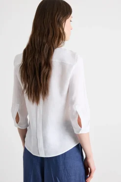 Camicia con manica a tre quarti - Bianco