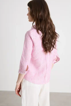 Camicia con manica a tre quarti - Rosa