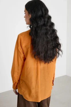 Camicia con maxi tasche - Arancione