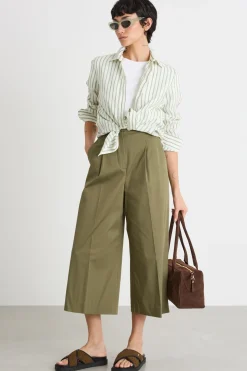 Camicia con motivo gessato - Verde Bianco