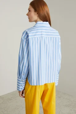 Camicia con nastro - Bianco Azzurro