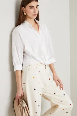 Camicia con nodo - Bianco