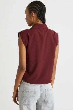 Camicia con nodo - Bordeaux