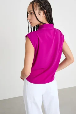 Camicia con nodo - Fuxia