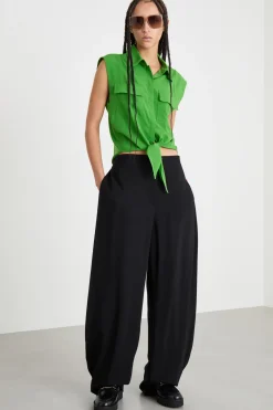 Camicia con nodo - Verde