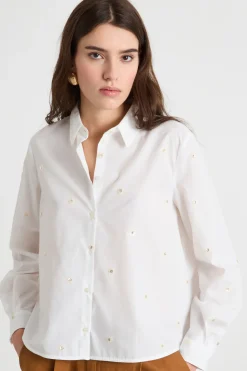 Camicia con paillettes - Bianco