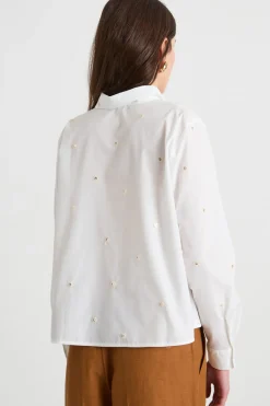 Camicia con paillettes - Bianco