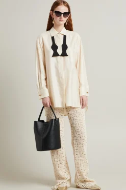 Camicia con papillon - Bianco