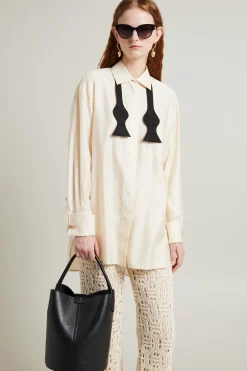 Camicia con papillon - Bianco