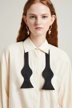 Camicia con papillon - Bianco