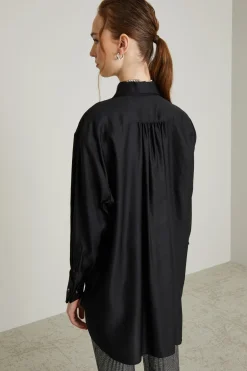Camicia con papillon - Nero