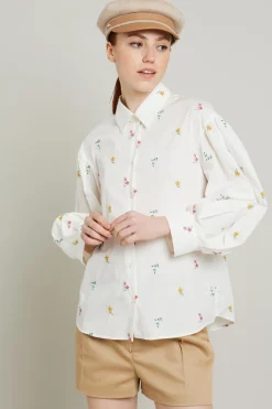 Camicia con ricami - Bianco