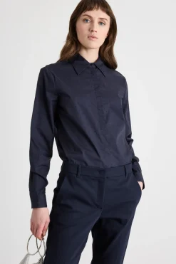 Camicia con ricami - Blu