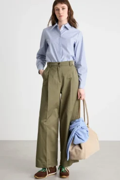 Camicia con ricami - Blu Bianco
