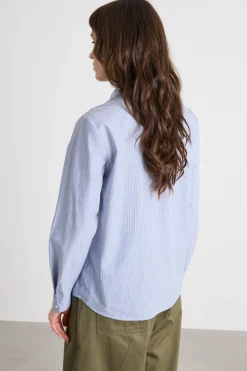 Camicia con ricami - Blu Bianco