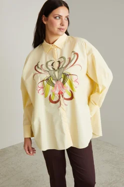 Camicia con ricamo - Giallo