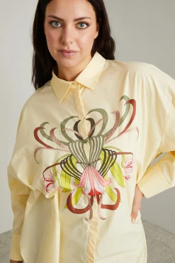 Camicia con ricamo - Giallo